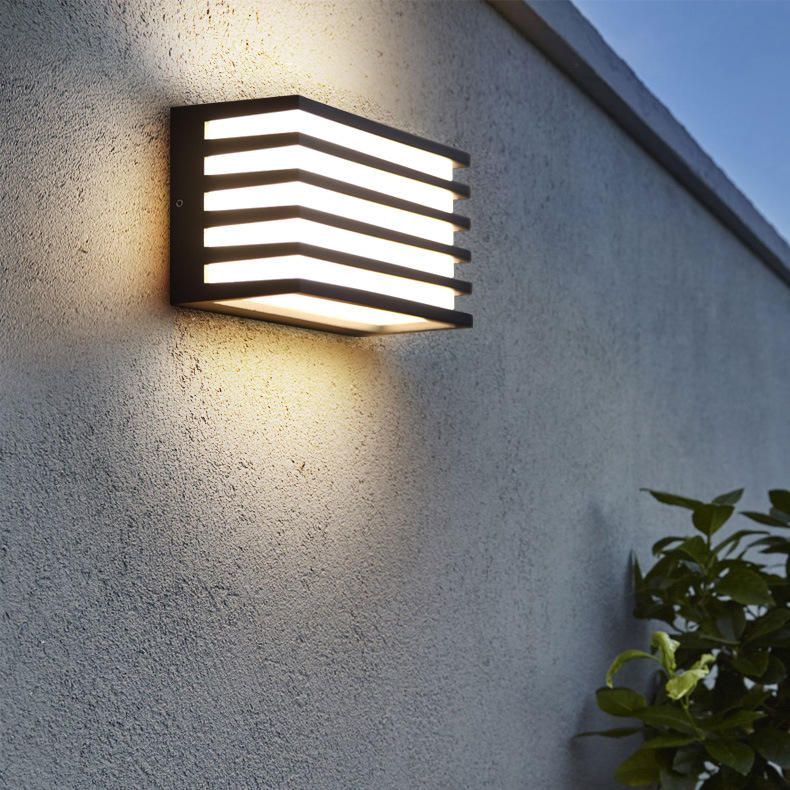 Lámpara de pared LED acrílica redonda para exteriores, para Villa, patio, lámpara de pared Exterior, escalera, pasillo, lámpara de pasillo, lámparas de pared para balcón