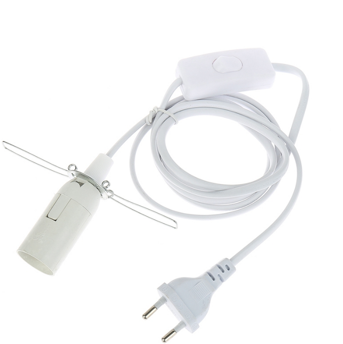 Portalámparas Resorte Cable Enchufe Alambre enchufe resorte E14 Portalámparas 303 Interruptor Lámpara Montaje accesorios de lámpara de techo