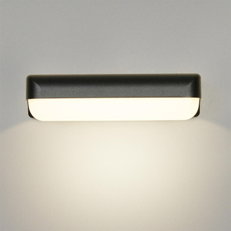 Proyecto de luz de pared para exteriores, impermeable, moderno, decorativo para el hogar, lámpara de pared rectangular, luz montada en la pared