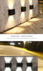 Luz de aluminio con luz solar para jardín con sensor de movimiento Luz solar para exteriores con sensor de movimiento