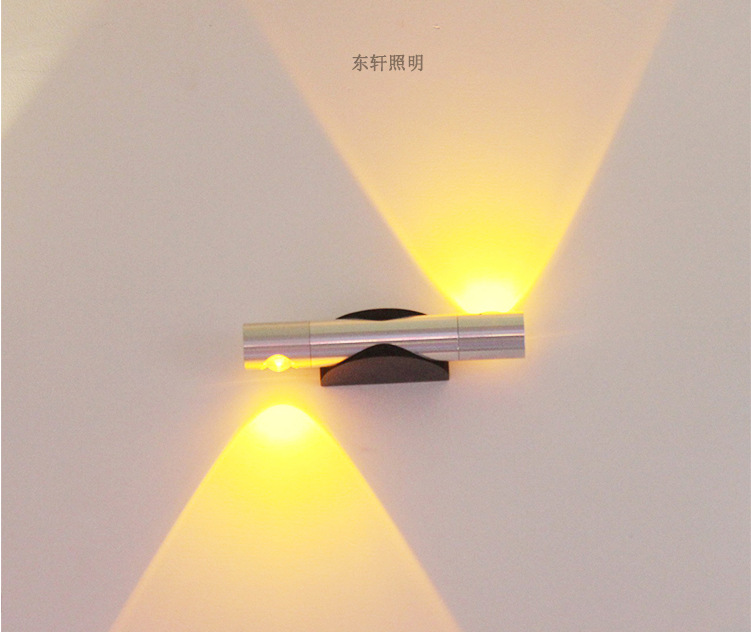 2x3W AC85-265V 360 grados de rotación arriba abajo lámpara de pared accesorios lámpara de pared de lectura interior para sala de estar sala de lectura