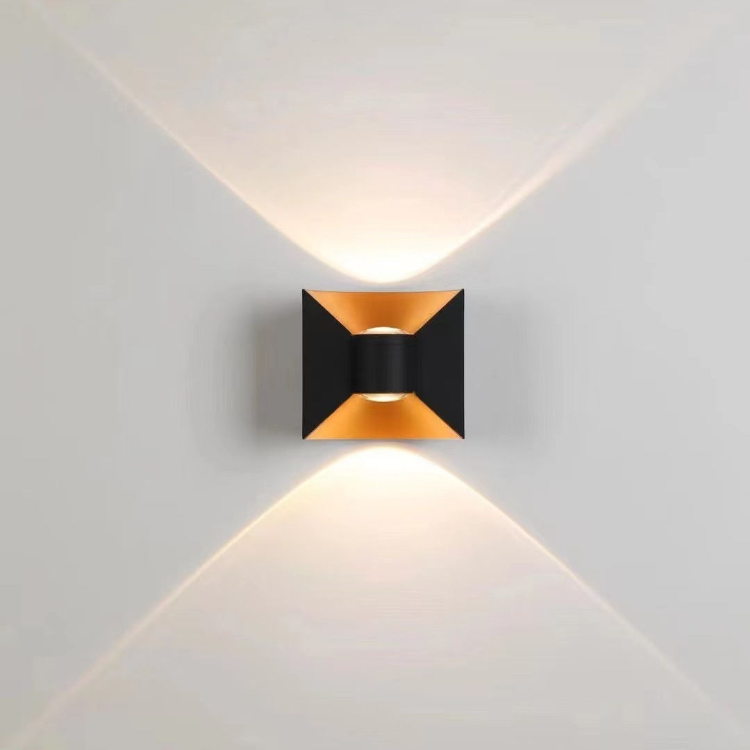 Luz de pared LED IP65, aluminio RGB, valla de jardín impermeable para exteriores, lámpara de pared de moda para interiores para dormitorio, mesita de noche, sala de estar, escaleras