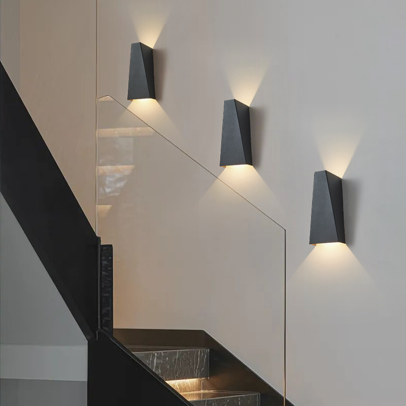 Lámpara LED de pared interior cuadrada moderna de 6W y 12W, candelabro de aluminio para iluminación del hogar, dormitorio, sala de estar, pasillo, luz decorativa para pared, AC85-265V