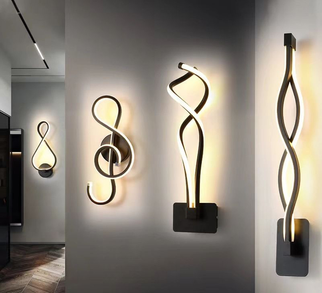 moderne stijl decoratieve woonkamer slaapkamer binnen wandlamp creativo aluminio interior nordic led wandlamp