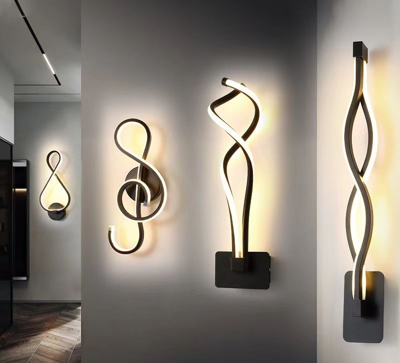moderne stijl decoratieve woonkamer slaapkamer binnen wandlamp creativo aluminio interior nordic led wandlamp