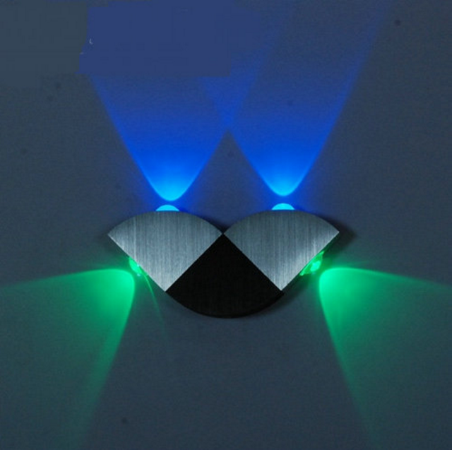 Lámpara de pared LED de 4W, candelabro de iluminación colorida, luz de decoración interior montada en la pared para Loft, baño, sala de estar, iluminación del hogar, KTV