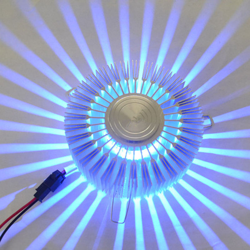 LED 3W Luz de pared de aluminio Redondo LED integrado Chip RGB Colorido Fondo de girasol Lámpara de pared decorativa