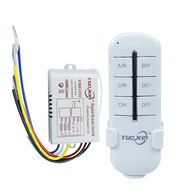 Interruptor de control remoto inalámbrico Controlador de segmento de lámpara de cristal inteligente para el hogar Interruptor digital de luz LED digital de 3 vías al por mayor
