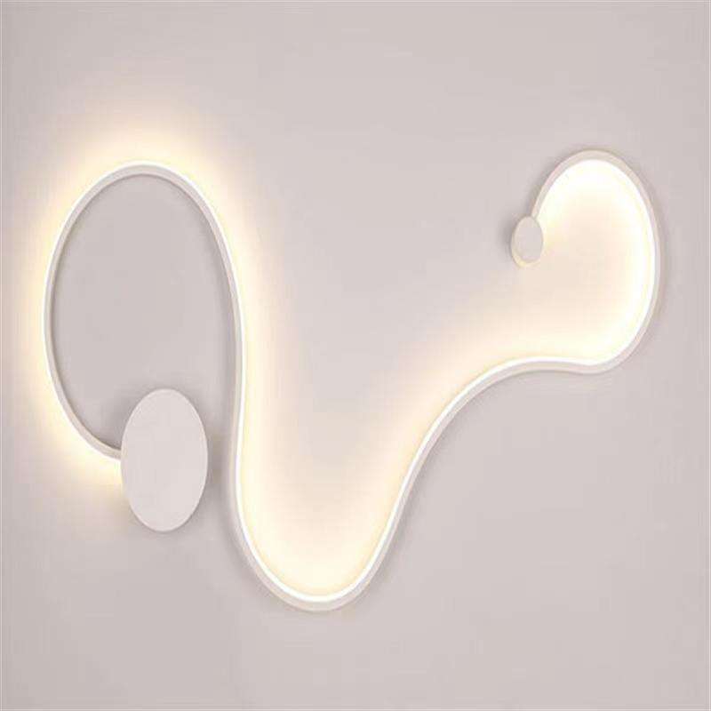 Lámpara de pared minimalista posmoderna, lámpara led creativa nórdica para decoración de cabecera de dormitorio, lámpara de pared para sala de estar, pasillo, lámparas de pasillo