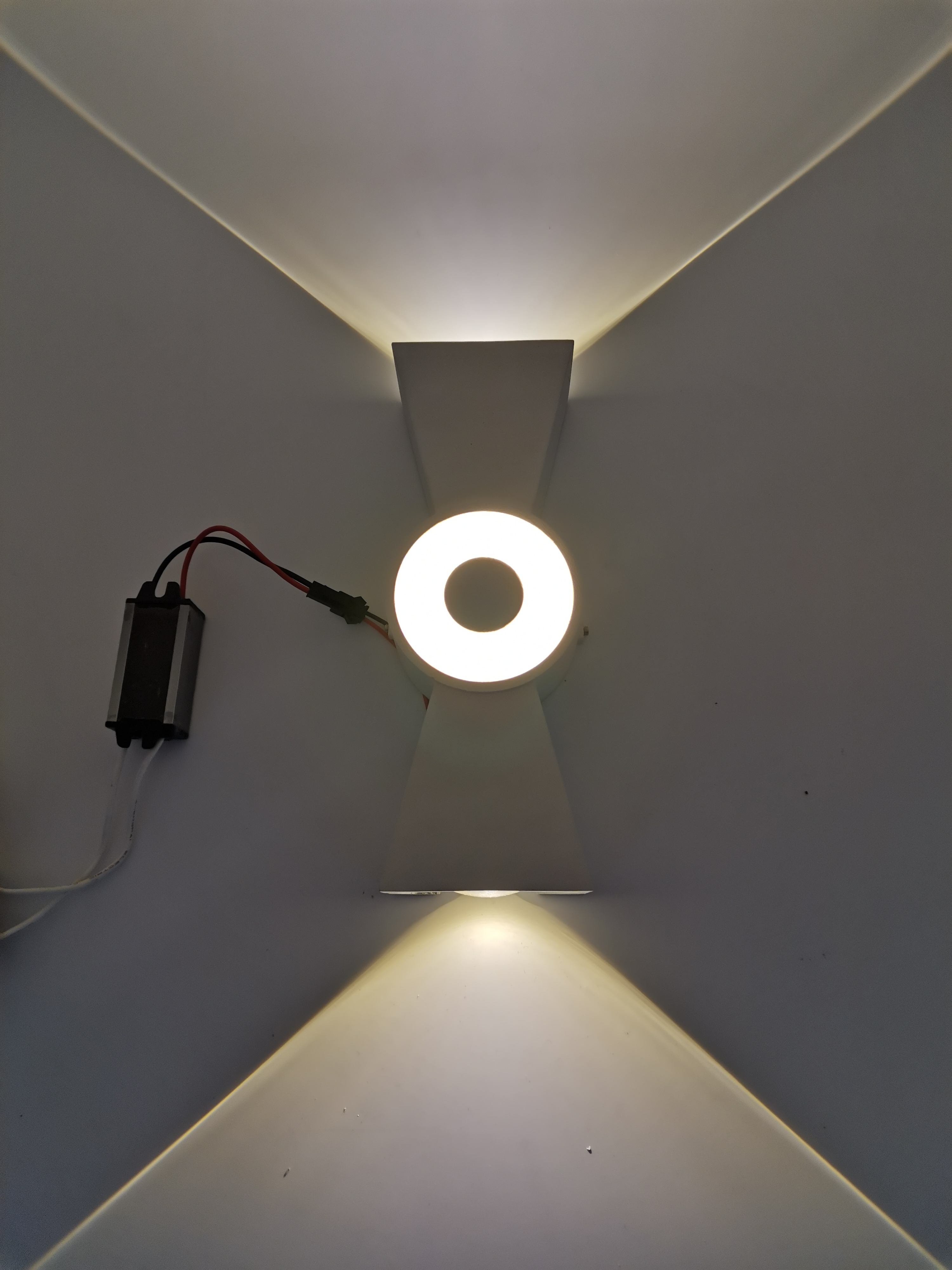 Lámpara de pared con forma de nudo chino impermeable para exteriores de 6W, candelabro de aluminio con chip COB arriba y abajo, luz de pared ip65, jardín de porche cuadrado