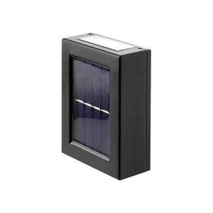 Lámpara de pared solar para decoración de exteriores, jardín, patio, hogar, resistente al agua, arriba y abajo, lámpara de pared luminosa, lámpara de arandela de pared para exteriores