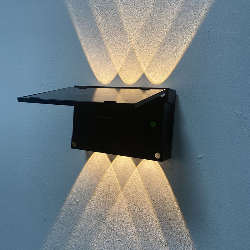 6W Solar Led Light Outdoor Impermeable Solar Hight Lights Aplique de pared Lámpara de pared inteligente Lámpara de pared solar para exteriores