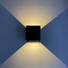 Lámpara de pared LED inteligente RGB de 9W para exteriores, candelabro de aluminio creativo, luces de pared para el hogar, escalera, baño, dormitorio, luz interior decorativa