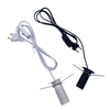 Cable de alimentación de 1,8 m con atenuador, interruptor de encendido y apagado, Clip de Metal E14 E27, Base de lámpara, soporte de lámpara colgante, Cable de enchufe para lámpara de roca salada