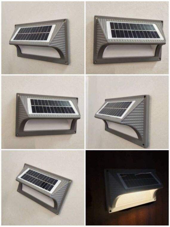 Popular Amazon Exterior Inducción automática Led Lámpara solar Iluminación solar Calle Sensor de movimiento Luz de pared Lámpara impermeable IP65