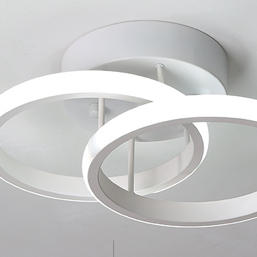 Círculo blanco Lámparas de techo para sala de estar Lámpara de techo colgante Dormitorio Lámpara de techo Lámpara de techo Led Lámpara de techo moderna