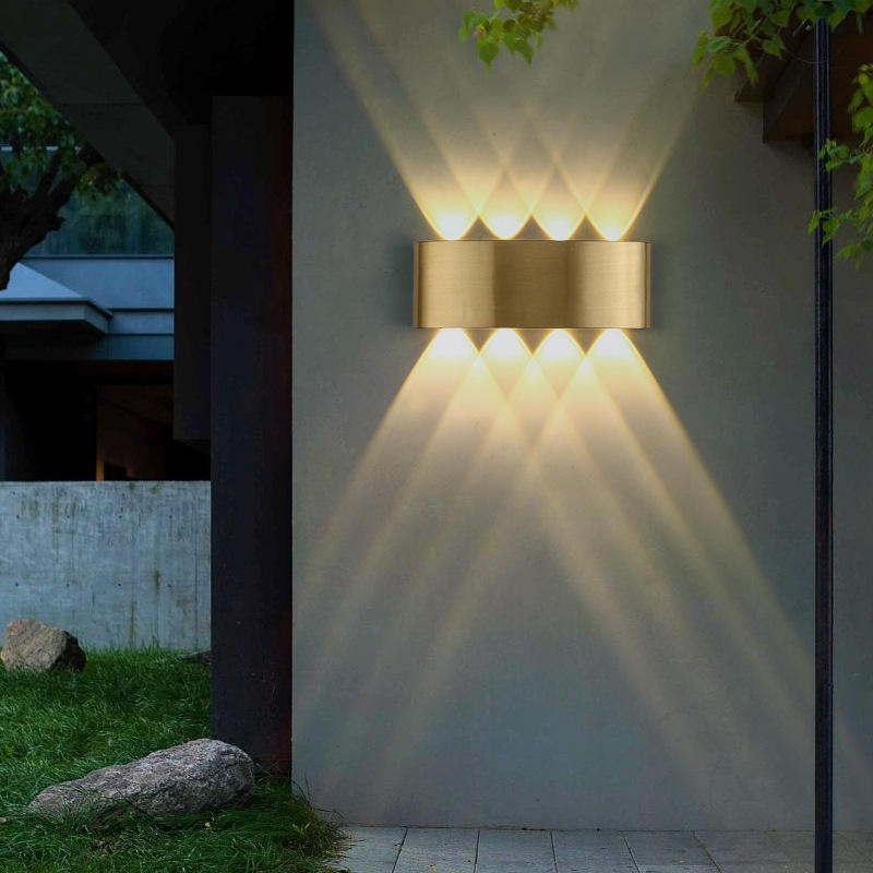 Lámpara de pared LED IP65 para exteriores, iluminación impermeable para jardín, AC86-265 de aluminio para interiores, dormitorio, sala de estar, escaleras, luz de pared vintage