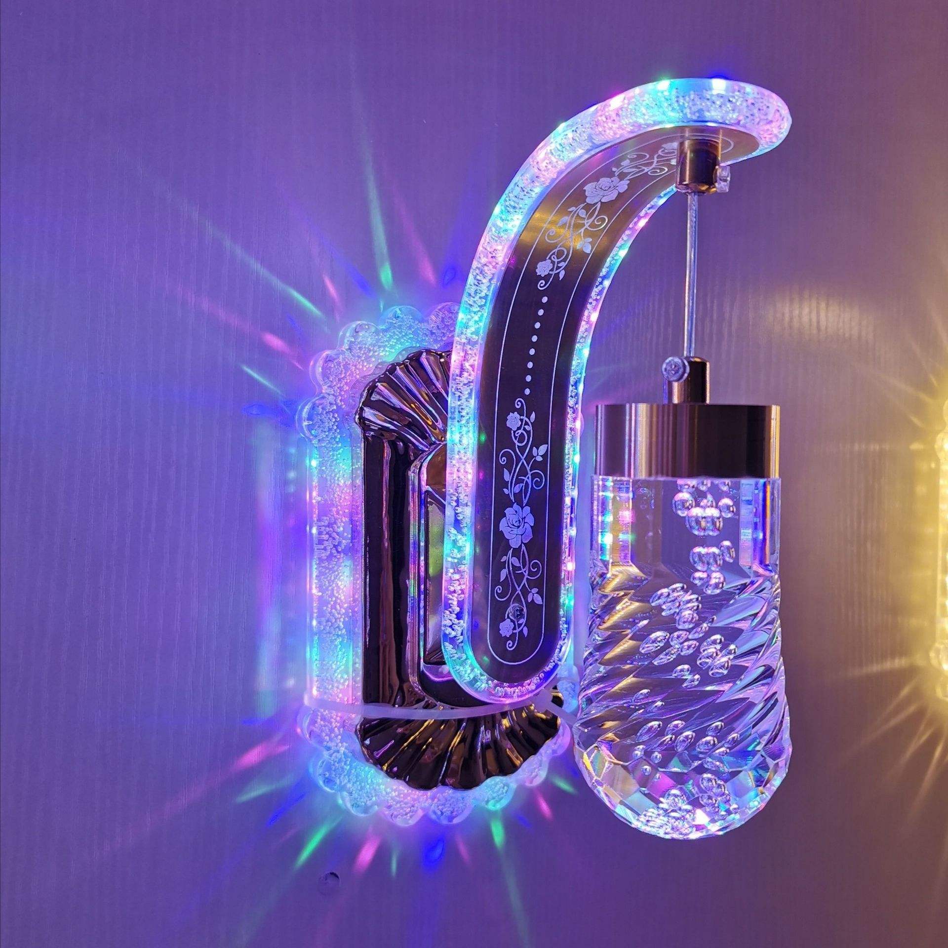 Lámpara de pared interior acrílica moderna, lámpara LED de noche para dormitorio, candelabro, luz de pared, blanco cálido, blanco frío para dormitorio, pasillo, escaleras