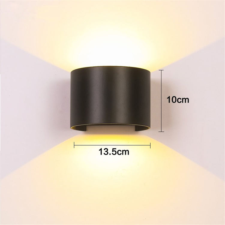 Hagood nueva lámpara de pared impermeable semicírculo 6W Led aplique de pared iluminación exterior impermeable IP65 iluminación ajustable
