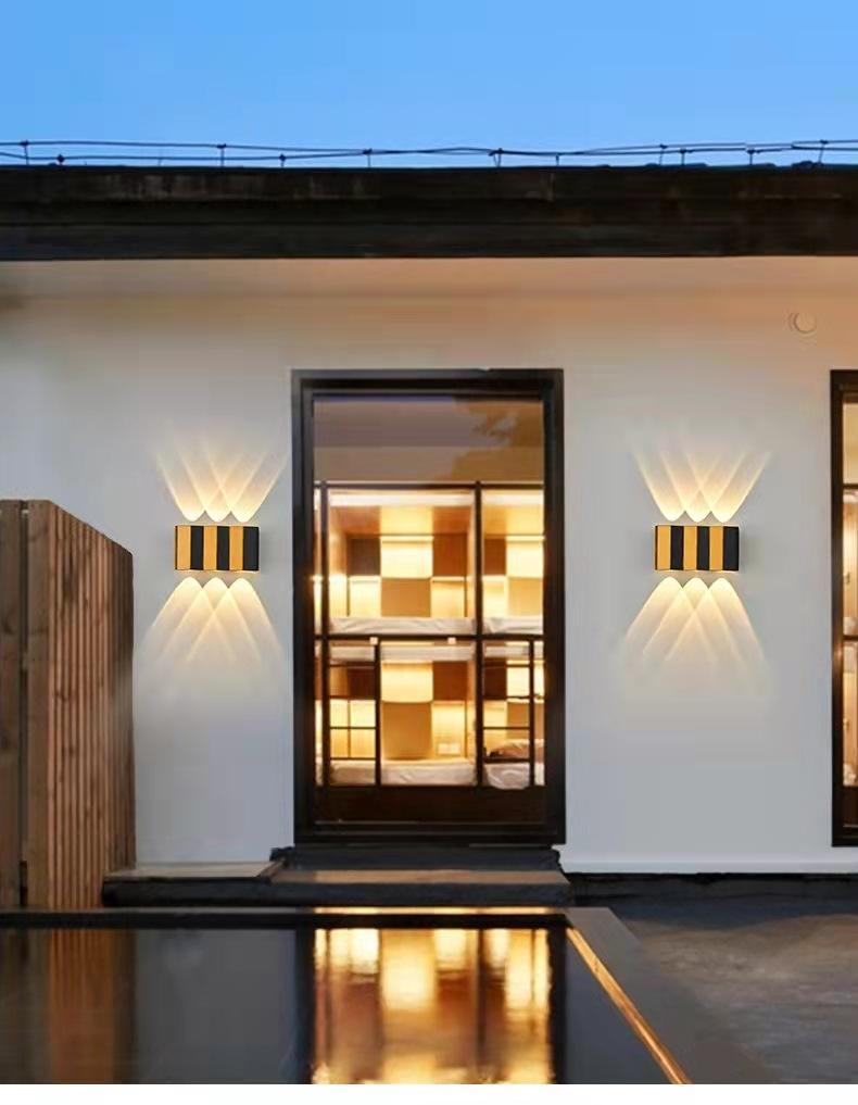 Nueva lámpara LED de pared para exteriores, lámpara de lavado de pared impermeable para interiores y exteriores, para patio, dormitorio, pasillo, balcón, foco de pared