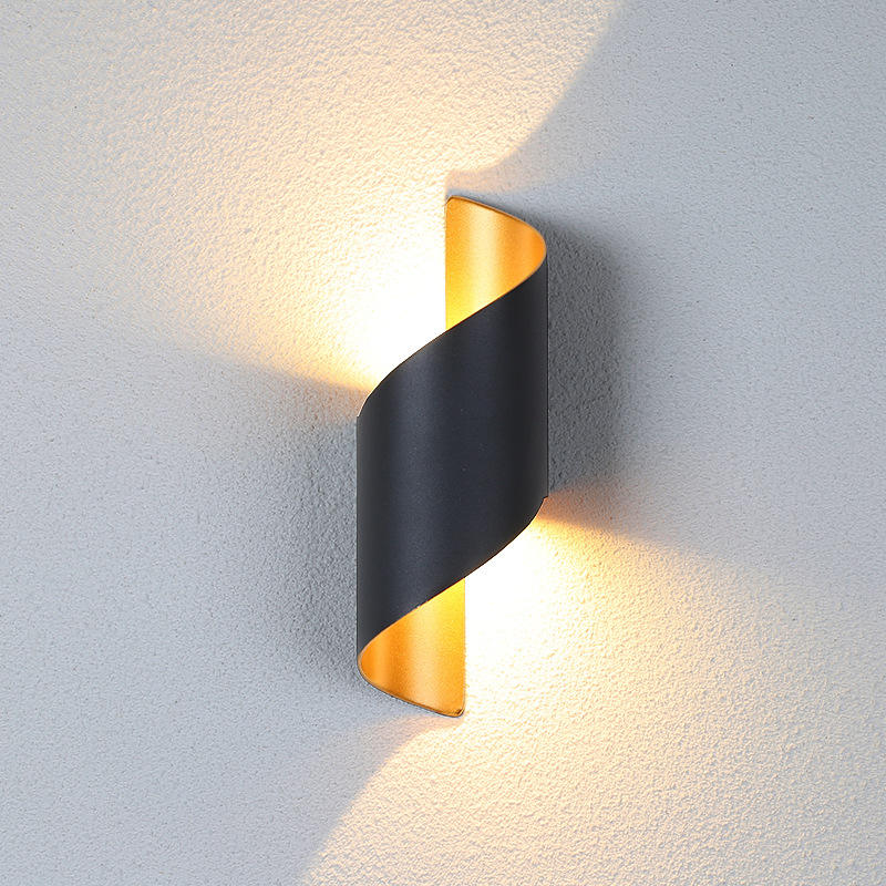 Lámpara de pared de 10W hacia arriba y hacia abajo para interiores y exteriores, AC85-265V IP65, luz de pared de escalera Led, candelabro decorativo de aluminio, luz de pared LED para dormitorio
