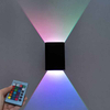 Lámpara de pared con efecto de luz de pared LED RGB 5W con control remoto Lámpara de pared colorida para interiores