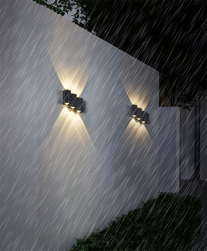 Lámpara de pared de escalera impermeable con luz LED decorativa y luz nocturna moderna para exteriores, luz de pared Led para exteriores, pared impermeable
