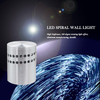 Luz mixta de lámpara de pared con orificio en espiral con precio de fábrica y elegante luz nocturna interior moderna RGB con control remoto