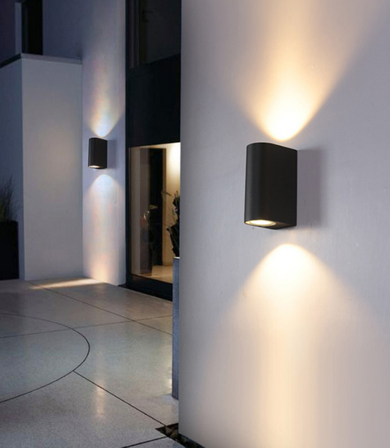 Lámpara LED de diseño creativo, 12W, luces de pared para interiores, resistente al agua, para exteriores, lámpara de candelabro nórdico moderno, lámpara de decoración Interior Homall E Lampara