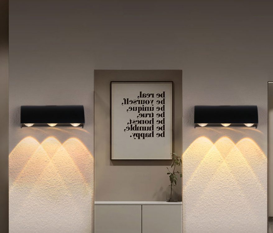 Lámpara de pared con personalidad nórdica, lámpara de pared de fondo de sala de estar Led Simple, iluminación de pasillo de Hotel y pasillo hacia arriba y hacia abajo