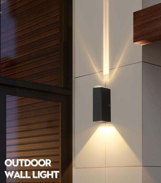 Lámpara de pared impermeable para exteriores, lámpara de pared para patio de villa, haz de luz creativo, lámpara para pasillo con precio de fábrica