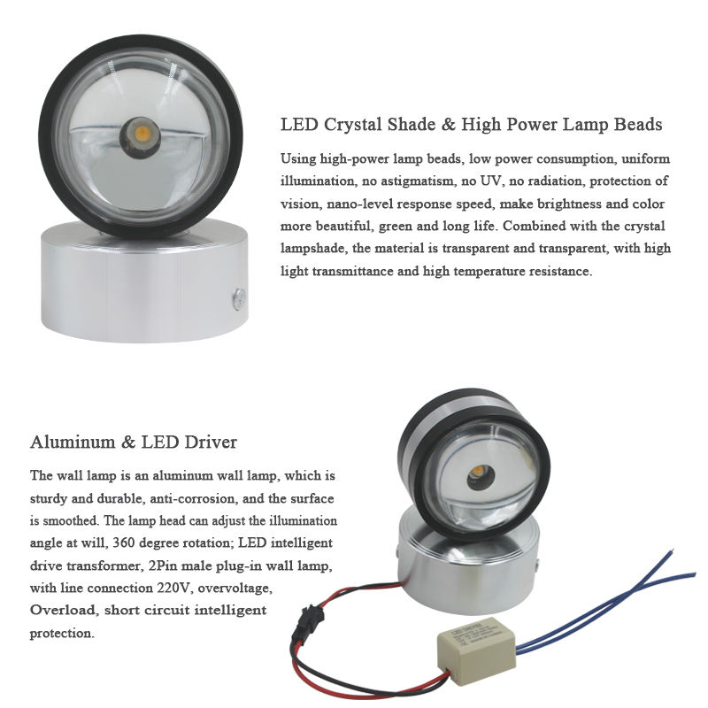 Nueva lámpara de pared de cristal de doble cara de alta calidad, luz de tocador de precio competitivo para Hotel interior