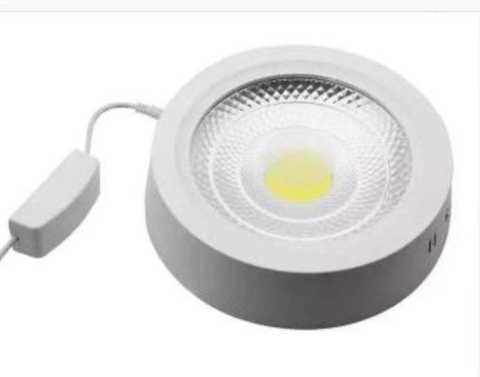 Lámpara de panel led de 10W, 15W, 25W, 30W, luz empotrada montada en superficie cob, balcón, dormitorio, cocina, circular, sin agujeros