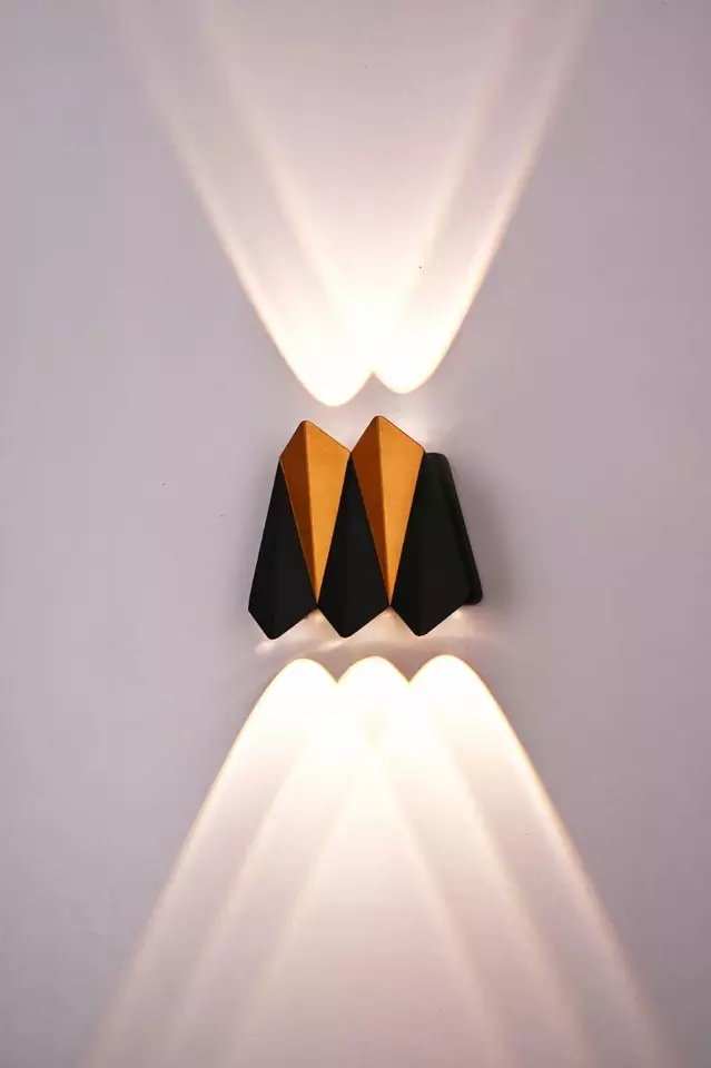 Luz de pared de porche moderna, candelabro de aluminio para interiores, iluminación Interior, lámpara de pared de arriba y abajo, luz de pared Led de jardín impermeable para exteriores