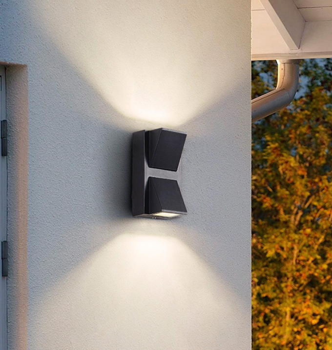 Lámpara LED de 5W y 12W para exteriores, lámpara de pared resistente al agua, luz Led de pared moderna de aluminio hacia arriba y hacia abajo, luz Exterior para jardín, patio, porche