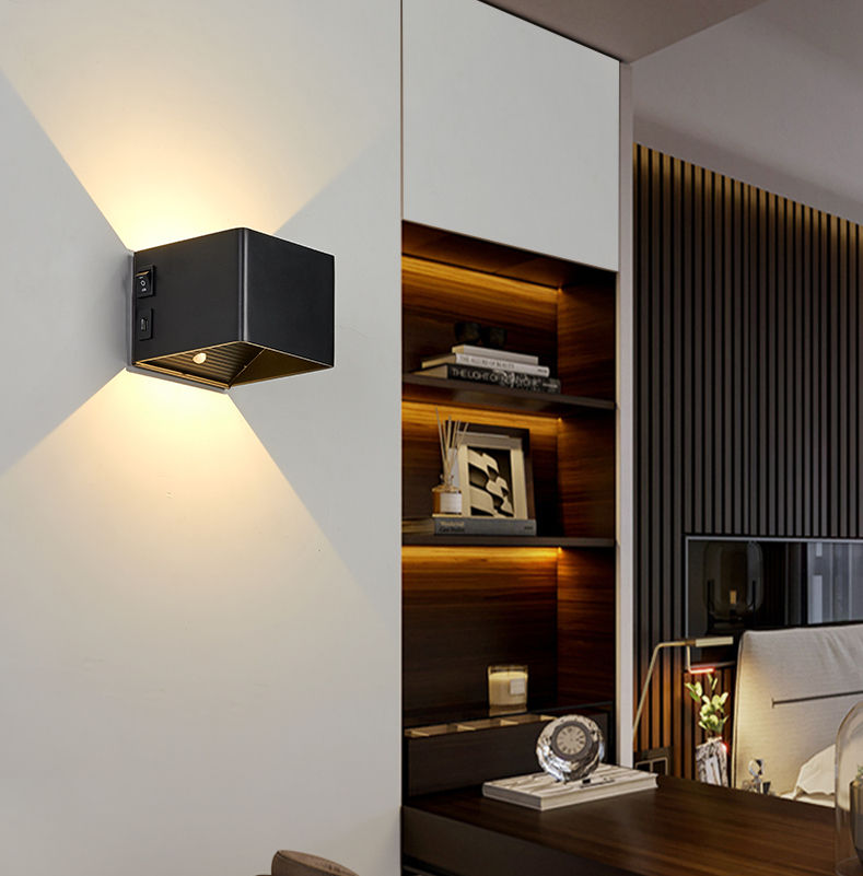 Luces de pared recargables por USB 2023, iluminación con Sensor de movimiento interior para el hogar, lámpara de noche para dormitorio, luces decorativas para pasillo, escalera, lámpara de pared