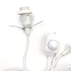 Enchufe europeo, cables de alimentación Vintage, interruptor de línea y bombilla E14, enchufe de luz, cable trenzado, portalámparas, enchufe de sal del Himalaya 301 regulable