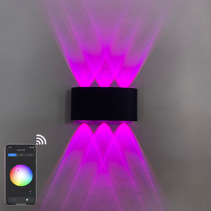 Luz de pared impermeable de iluminación de aplicación de 6/8W de carcasa blanca y negra moderna para decoración de jardín con iluminación de habitación a precio de fábrica
