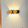 Nueva iluminación de escaleras de pasillo, lámpara LED de pared para exteriores, impermeable, IP65, aplique de pared de arriba y abajo, luz acrílica, luces de jardín de 220V