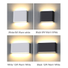 12W IP65 Iluminación exterior Lámpara de pared moderna Lámpara de pared LED impermeable para interiores Luz de sala de estar Luz de pared led cuadrada