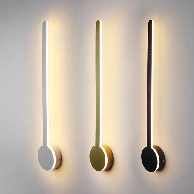 Lámparas de pared LED minimalistas modernas, candelabro de palo largo para sala de estudio, mesita de noche, baño, pasillo, cocina, iluminación interior