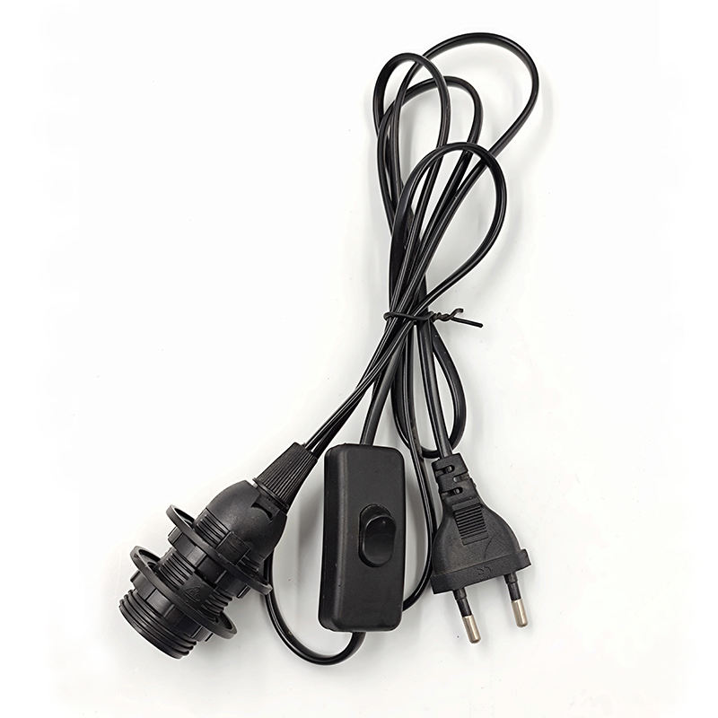 1,8 m E14 soporte de Base de lámpara de atenuación Cable de alimentación Cable de interruptor de atenuación de energía eléctrica para lámpara de sal del Himalaya enchufe de la UE 303 2 uds