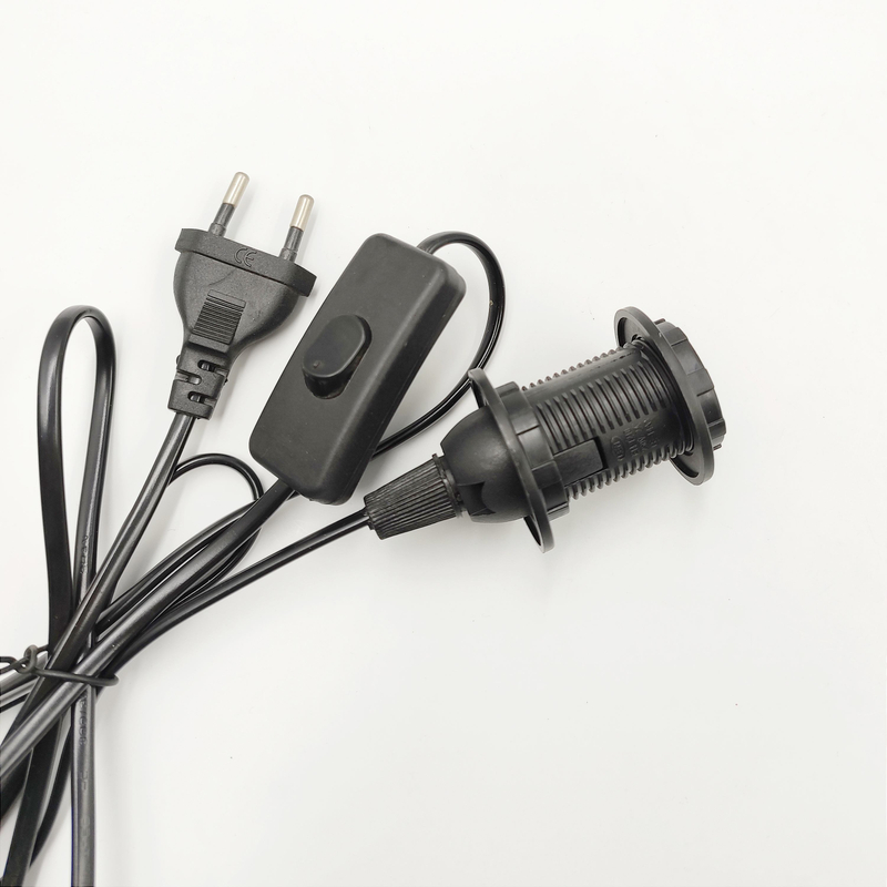 Enchufe de lámpara de sal del Himalaya enchufe de cable eléctrico EU AU US enchufe 303 interruptor 301 interruptor regulable E14 E27 portalámparas