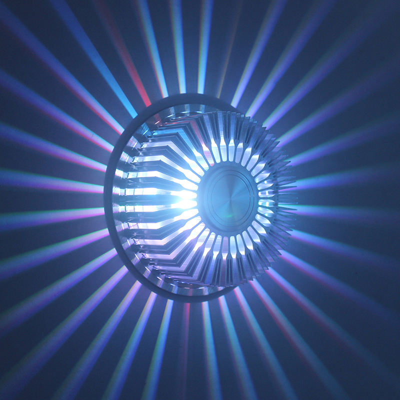 Lámpara de pared LED de 3W y 12 colores, aplique de pared de iluminación Led de aluminio, AC85-265V, accesorio de diseño de interiores para decoración de iluminación de pared de Bar