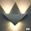 3W9W Triángulo moderno Interior Lámpara de pared LED montada en la pared Aluminio para decoración del hogar accesorio de iluminación de pared