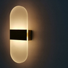 Lámpara de pared ovalada de 6W Lámpara de pared de acrílico Lámpara de pared rectangular Apliques de pared LED AC85-265V Luces de forma redonda de aluminio para interiores Lámpara de montaje en pared para sala de estar Dormitorio Hotel Restaurante Iluminación