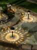 Lámpara solar para césped, luz de cristal, decoración de paisaje de jardín, lámpara de camino insertada, polisilicio monocristalino, batería de 600mah y 1000MA