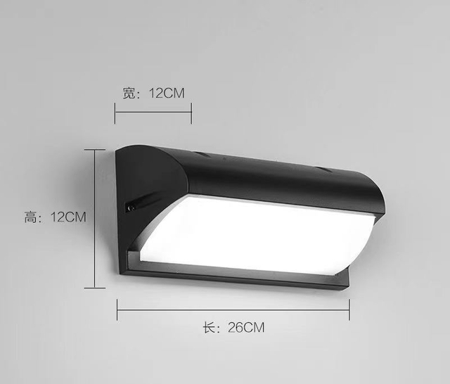 Lámpara de pared Led de aluminio para exteriores IP65, resistente al agua, luz de pared hacia arriba y hacia abajo para el hogar, escalera, dormitorio, cabecera, baño, pasillo, iluminación
