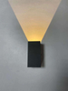 12W 20CM cubo blanco y negro lámpara de pared LED impermeable ip65 luz de pared cuadrada porche jardín arriba y abajo