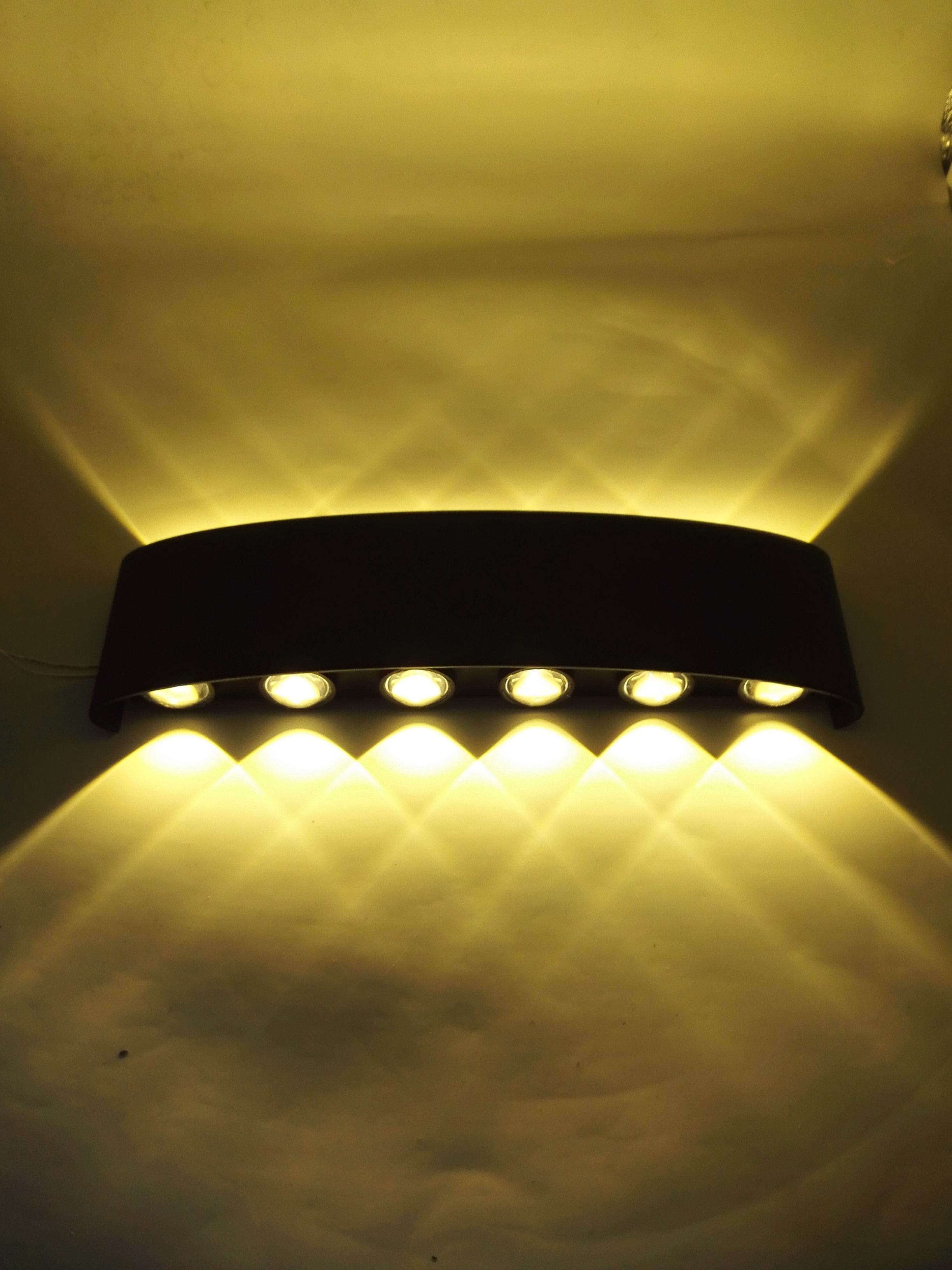 Lámpara de pared impermeable para exteriores, 2W, 4W, 6W, 8W, 10W, 12W, ovalada hacia arriba y hacia abajo, resistente al agua, IP65, para porche y jardín